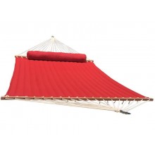 Hammock Kingsize with bars Olefin Quilted with Matching Pillow (Red)